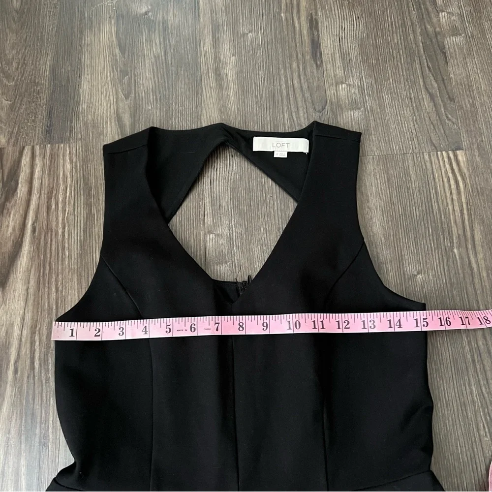 Ann Taylor LOFT Black A-Line Skater Dress with Pockets - Picture 10 of 12